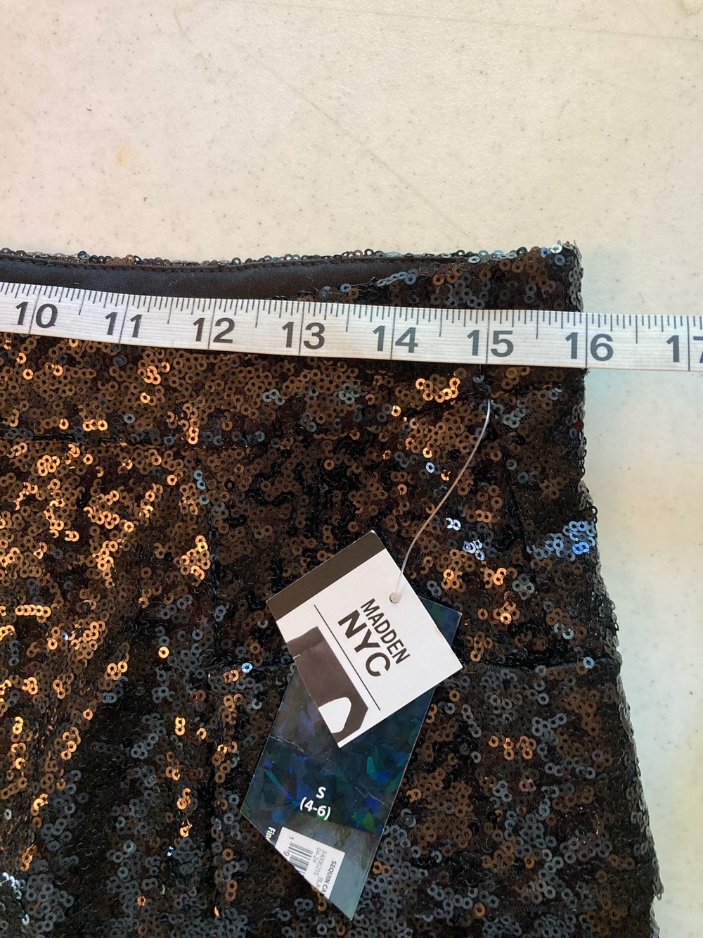 MADDEN NYC Black Sequin Mini Skirt - Picture 6 of 8